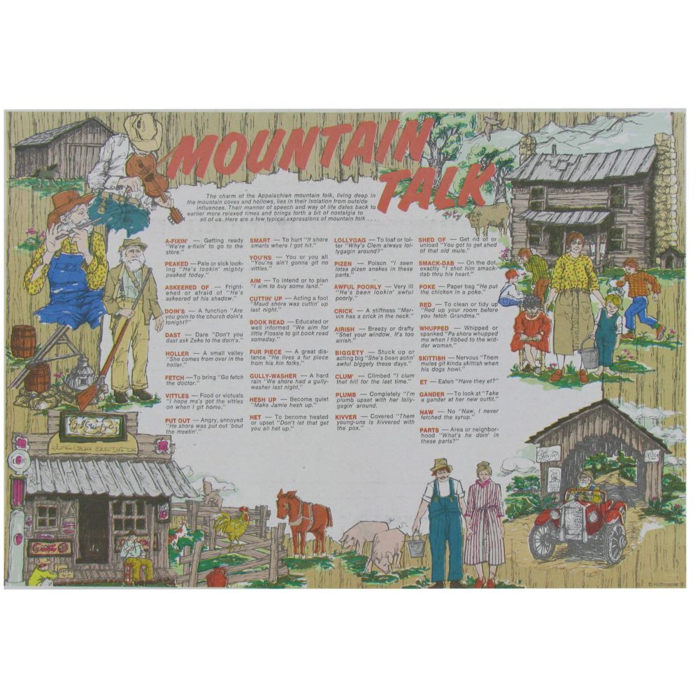 Mountain Talk Print Placemat, 10" x 14"
