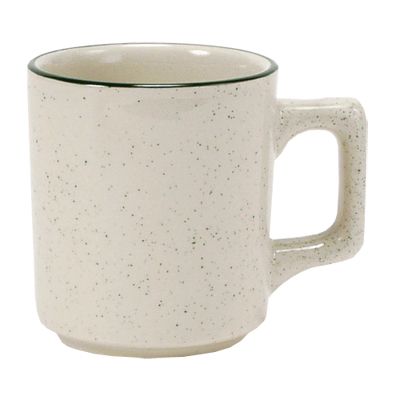 Tuxton&reg; Emerald 9 Oz. Eggshell Buffet Mug