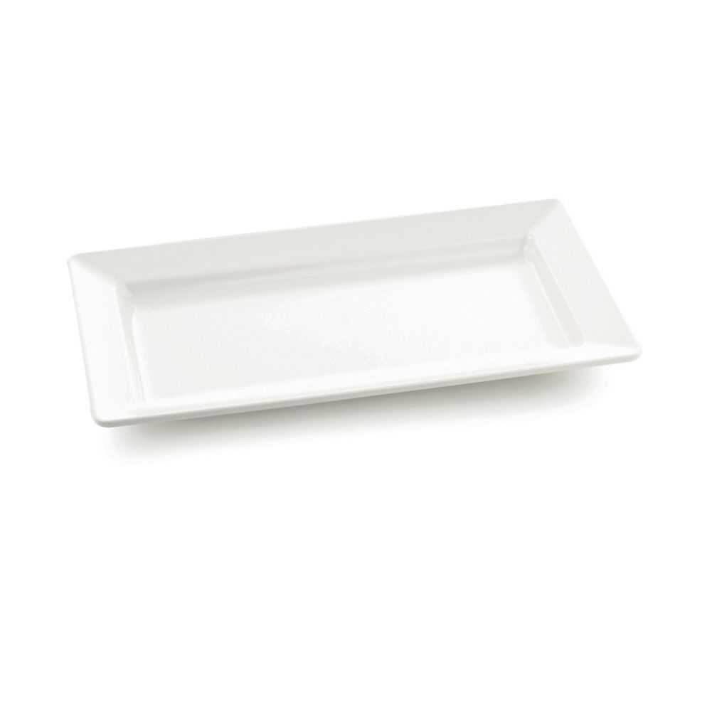 Tablecraft Frostone Collection&trade; White Rectangular Pebbled Tray
