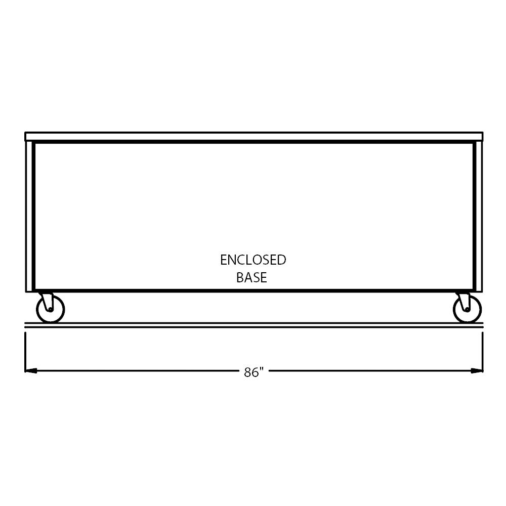 Randell&reg; 84" x 30" x 35" Enclosed Base S/S Worktop