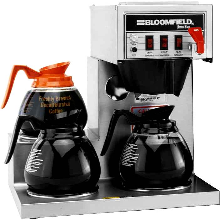 Bloomfield&reg; Koffee King&reg; S/S 3-Warmer Coffee Brewer w/ Faucet