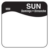 DayMark MoveMark&trade; Trilingual 1" Sunday Day Square