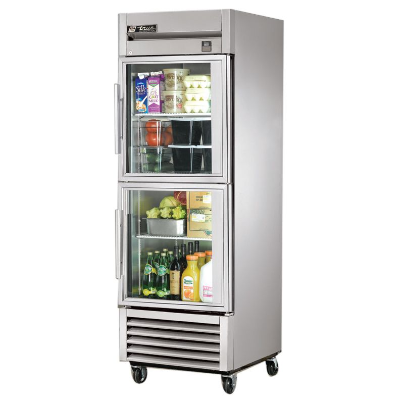 True&reg; TS Series Reach-In 2-Half Glass Door 23 Cu Ft Refrigerator