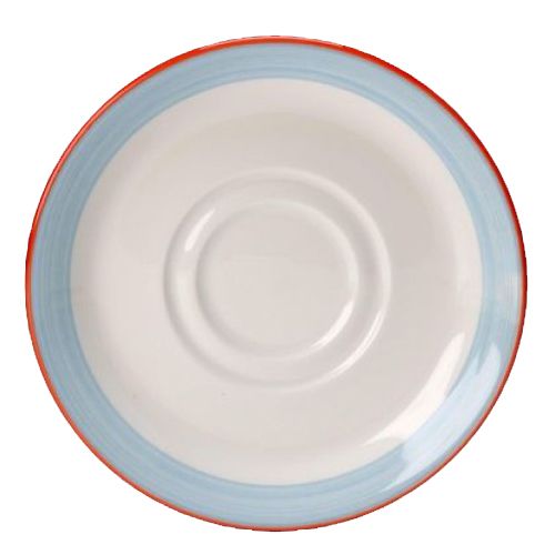 Steelite Simplicity Rio Blue 6-1/2" Double Well Soup Stand