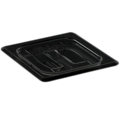 Cambro Camwear 1/6-Size Food Pan Cover w/ Handle, Poly, Black
