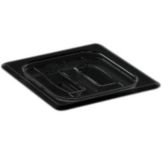 Cambro Camwear 1/6-Size Food Pan Cover w/ Handle, Poly, Black