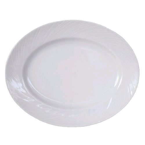 Steelite Distinction Spyro White 8" Oval Platter