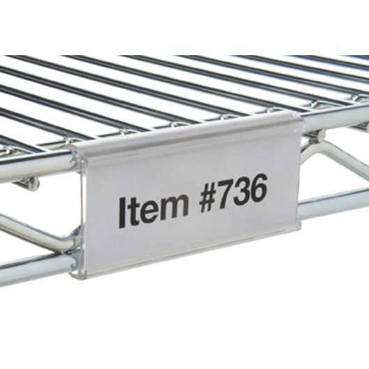 Focus Foodservice 6" Clear Snap-On Plastic Shelf Label Clip