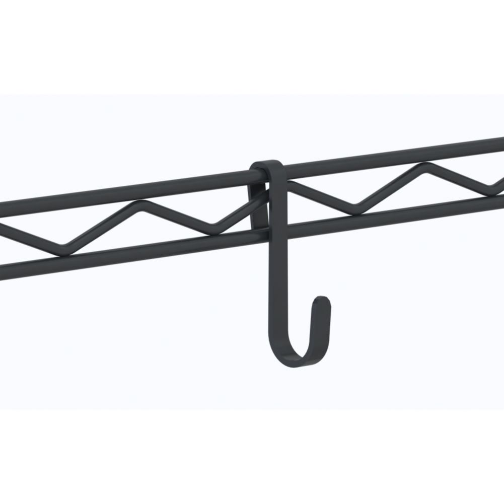 Metro&reg; Super Erecta&reg; 3-7/16" Small Black Snap-On Hook
