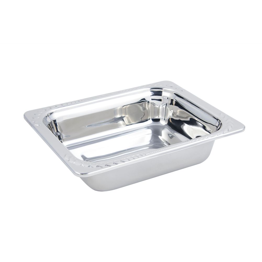 Bon Chef Laurel S/S Half Size 3 Qt Food Pan