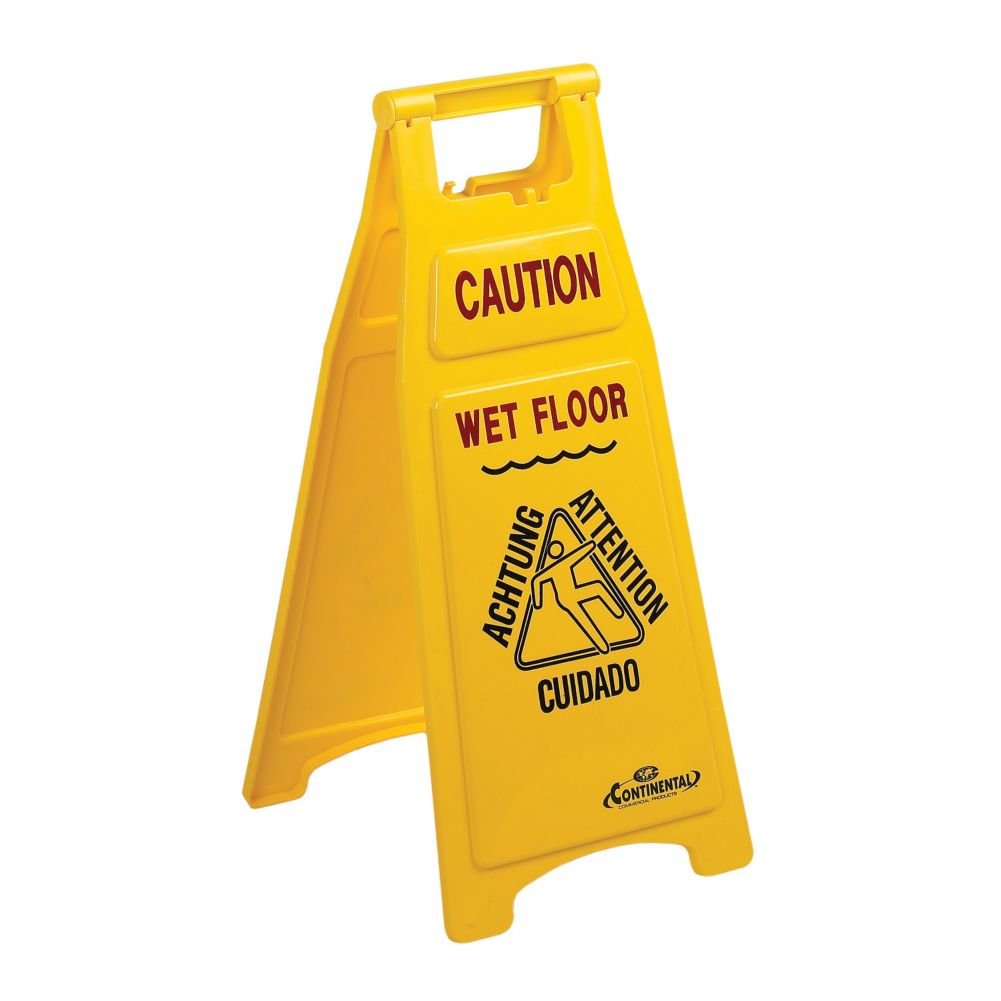 Continental Yellow 26" "Caution" Wet Floor Sign