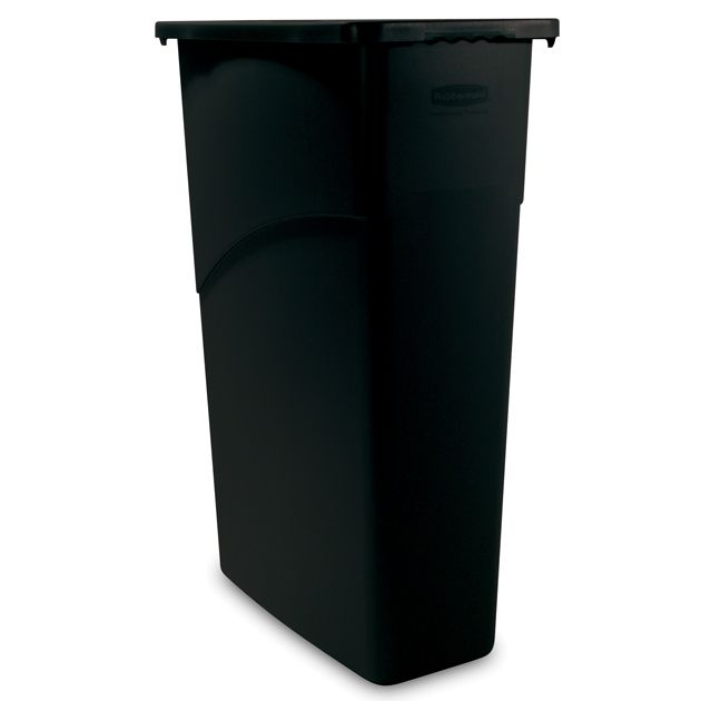 Rubbermaid&reg; Slim Jim&reg; Black 23 Gallon Waste Container
