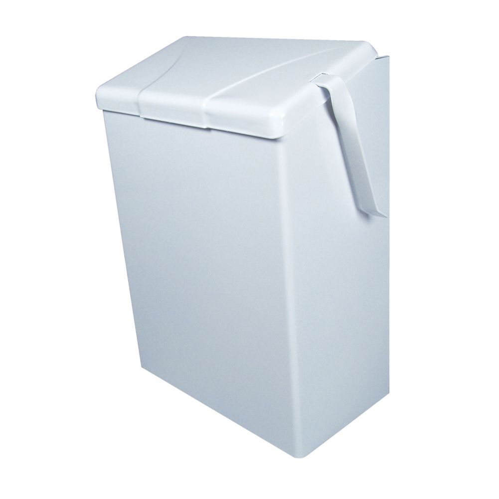 Continental White 12" Sanitary Napkin Receptacle