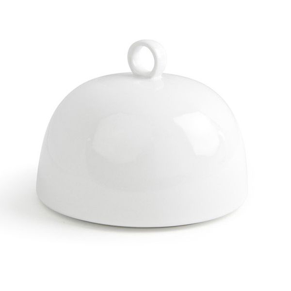 Front Of The House&reg; White Porcelain Large Monaco Cloche