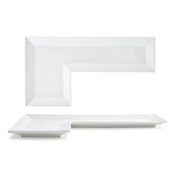 Front Of The House&reg; Kyoto&trade; L-Shaped Puzzle Plate