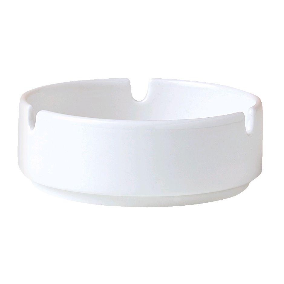 Steelite Distinction Monaco Vogue White 4" Ashtray with 3 Notches