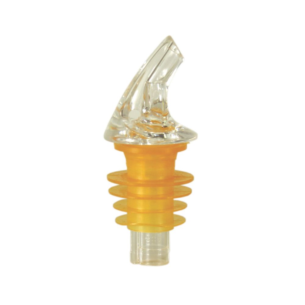 Spill-Stop Clear Liquor Pourer with Amber Cork