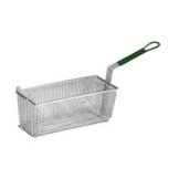 Prince Castle Front Hook 13" Fry Basket w/ Green Plastisol Handle