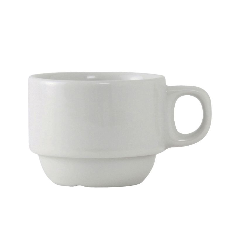 Tuxton&reg; 3 Oz Porcelain White Alaska/Colorado Demitasse Cup