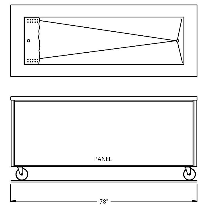 Randell&reg; 72" Enclosed Base Iced Cold Food Table