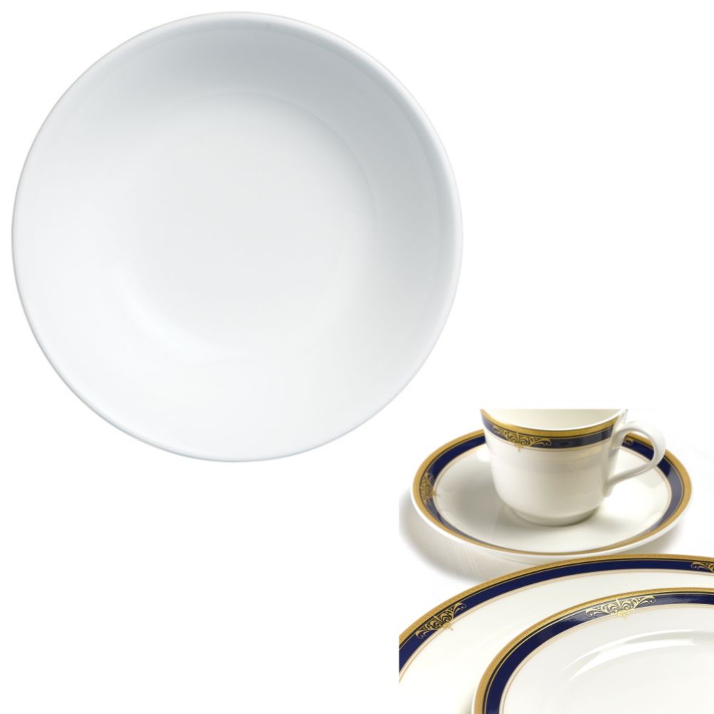 Steelite Royal Court Gold Pia Blue 11-3/4 Oz Cereal Bowl