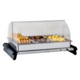 Cadco S/S Triple Buffet Server w/ Roll Top Lid, WTBS-3RT