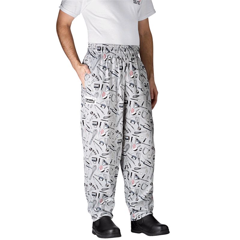 Chefwear&reg; Large Utensils Baggy Chef Pants