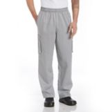 Chefwear&reg; Large Black/White Houndstooth Cargo Pants