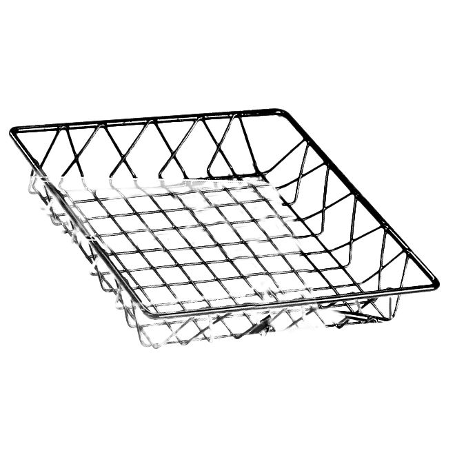 Cal-Mil&reg; Black 12" x 12" Square Wire Basket