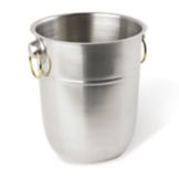 Satin Finish S/S Wine Bucket, 8-3/4" Diam x 10-1/8" H