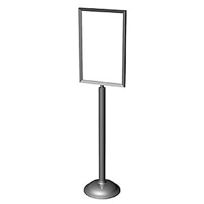 Vertical Portable Sign / Display Stand, Satin Chrome