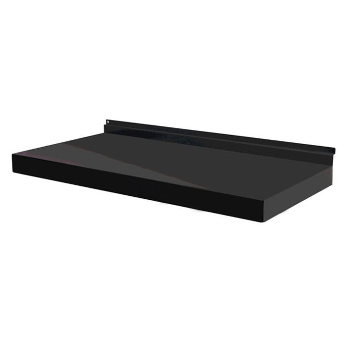 Flat Metal Shelf, 12" x 1-1/2", Black Finish