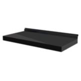Flat Metal Shelf, 12" x 1-1/2", Black Finish