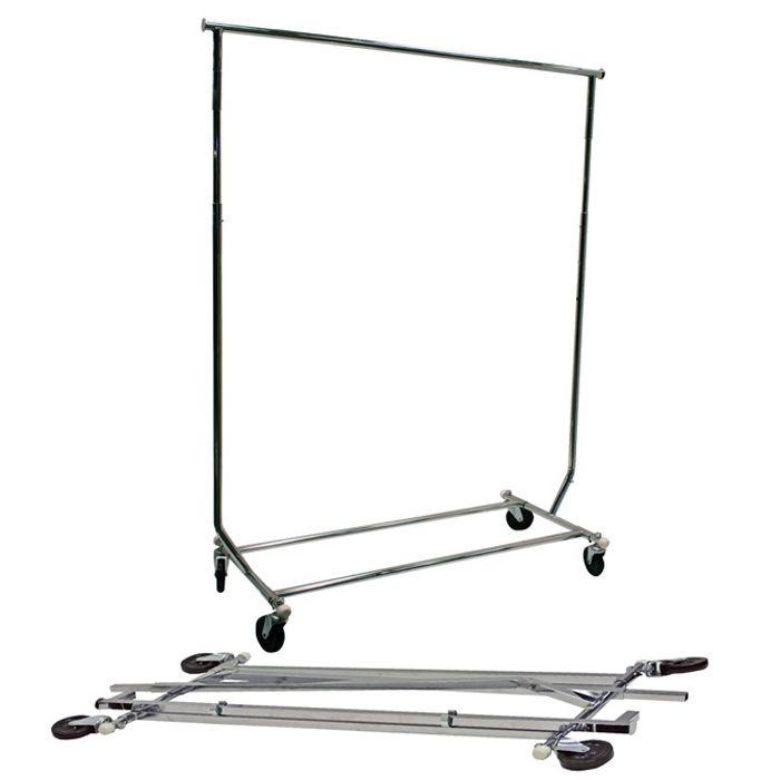 Collapsible Garment Rack with Round Tubing Hangrails