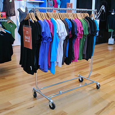 Collapsible Garment Rack with Round Tubing Hangrails