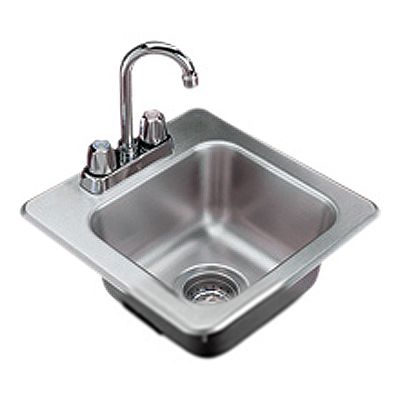 S/S Bar/Waitress Sink W/Strainer & Gooseneck Faucet