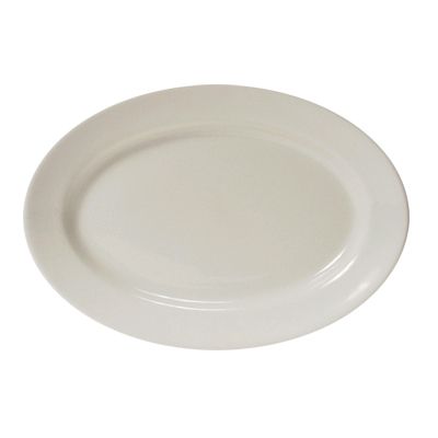 Tuxton&reg; Reno 12-5/8" x 8-3/4" Eggshell Oval Platter