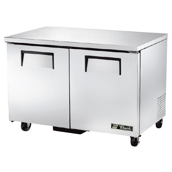 True&reg; 2-Door 4-Shelf 12 Cu Ft Undercounter Freezer w/ Casters