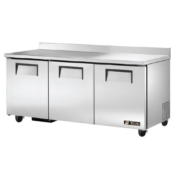 True&reg; S/S Solid Door 6-Shelf 19 Cu Ft Worktop Refrigerator