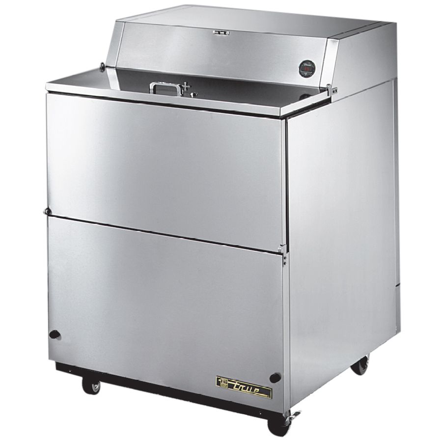 True&reg; 13.8 Cu Ft S/S Refrigerated Milk Cooler with S/S Interior