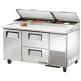 True&reg; 1 Right-Hinged Door 2-Drawer S/S Pizza Prep Table