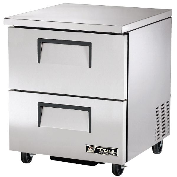 True&reg; S/S 2-Drawer 6.5 Cu Ft Undercounter Freezer w/ Casters