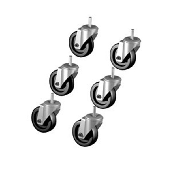 True&reg; Set of 6 2-1/2" Casters f/ GDM Freezers