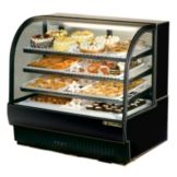 True&reg; Black Curved Glass Refrigerated Bakery Case, 27.4 Cubic Ft