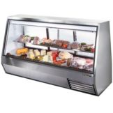 True&reg; 3-Sliding Door 2-Half Shelf Double-Duty 46 Cu Ft Deli Case