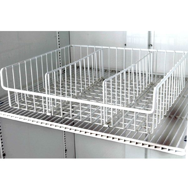 True&reg; White Wire Novelty Basket w/ 3 Dividers