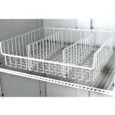True&reg; White Wire Novelty Basket w/ 3 Dividers