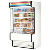 True&reg; White Self-Contained Glass Sided Vertical Air Curtain, 34 CF