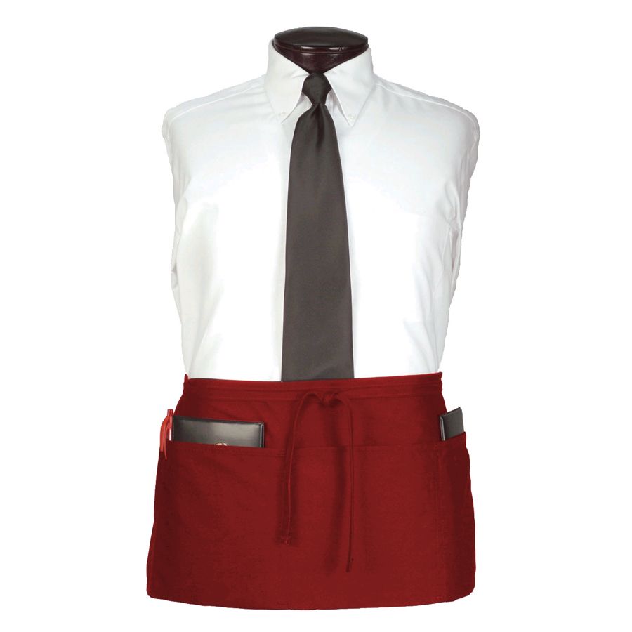 Arden Benhar duraSERV&reg; Red 25 x 11" 4-Pocket Waist Apron