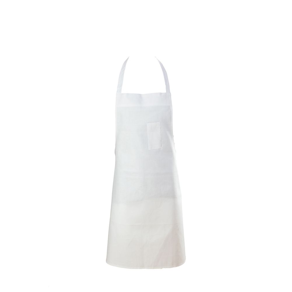 Chef Revival&reg; Deluxe White Blended Twill Bib Apron